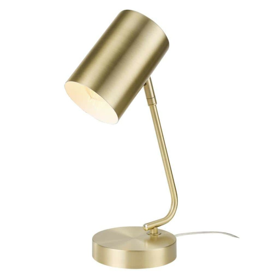 Lamps * | Jordan 15 In. Matte Brass Desk Lamp With In-Line On/Off Rocker Switch By Globe Electric