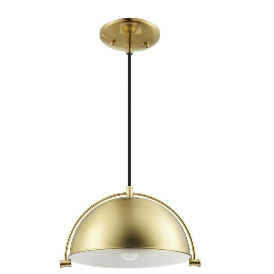 Chandeliers * | Dolores 1-Light Matte Brass Standard Mini Pendant By Globe Electric