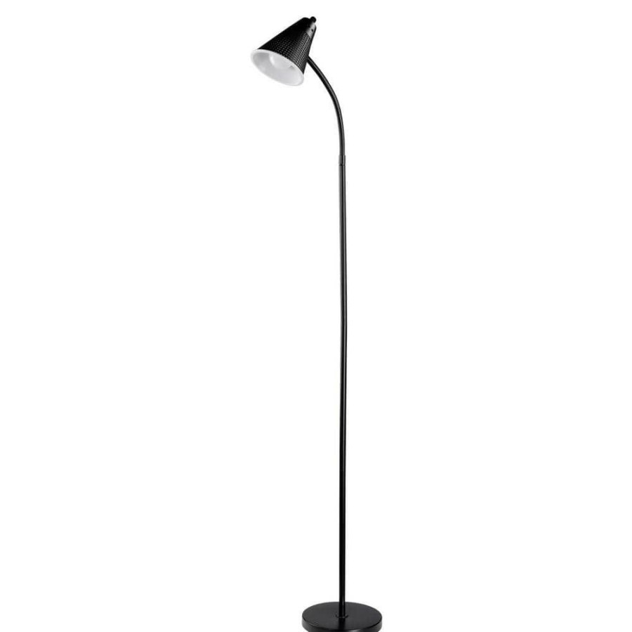 Lamps * | Led For Life 59 In. 1-Light Matte Black Floor Lamp By Globe Electric