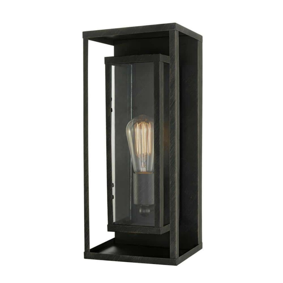 Outdoor Lighting * | Montague 1-Light Bronze Outdoor Wall Lantern Sconce By Globe Electric