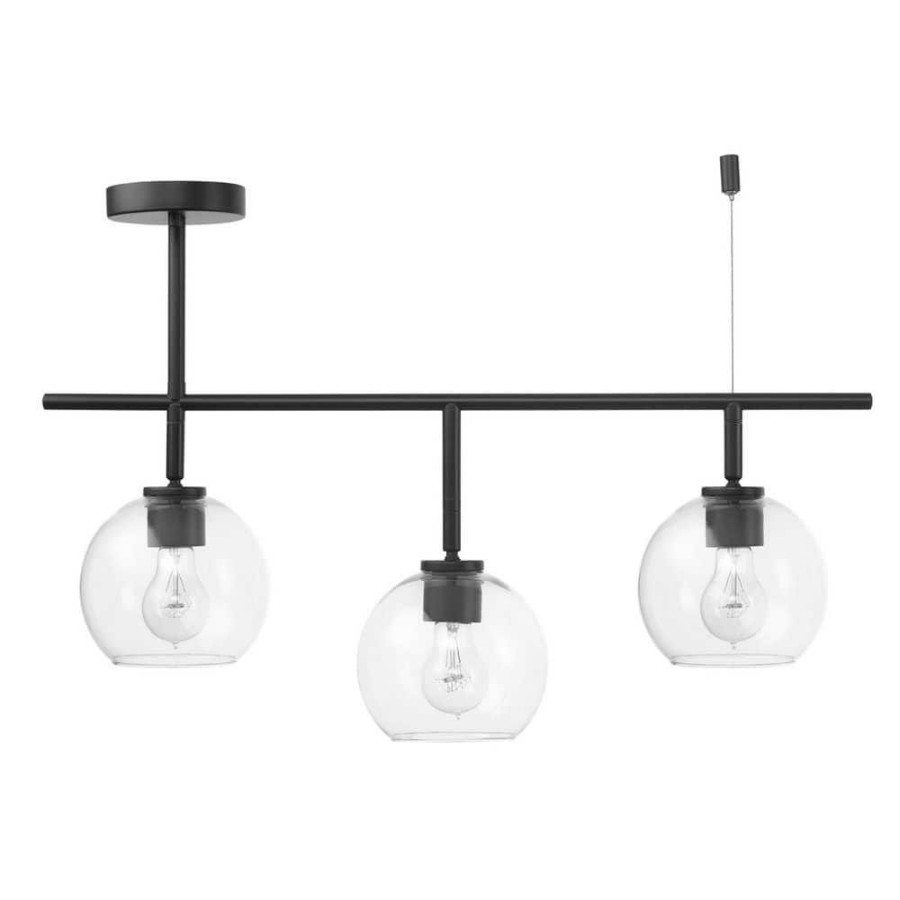 Track Lighting * | 2.3 Ft. 3-Light Matte Black Fixed Track Lighting Kit By Globe Electric