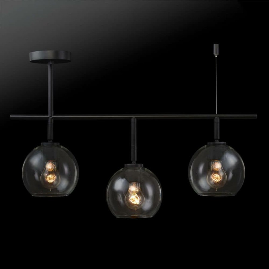 Track Lighting * | 2.3 Ft. 3-Light Matte Black Fixed Track Lighting Kit By Globe Electric