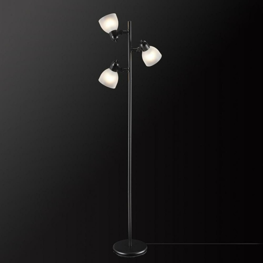 Lamps * | Led For Life 63 In. 3-Light Matte Black Floor Lamp By Globe Electric