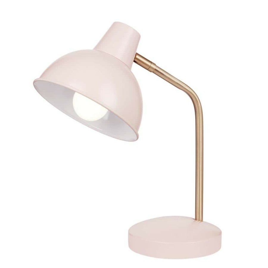 Lamps * | Robin 16 In. Matte Rose Desk Lamp With Matte Gold Arm By Globe Electric