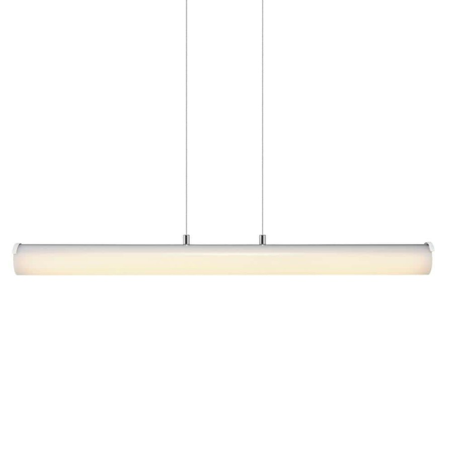 Pendant Lights * | Calypso 20-Watt Integrated Led Chrome Pendant With Frosted Acrylic Shade By Globe Electric