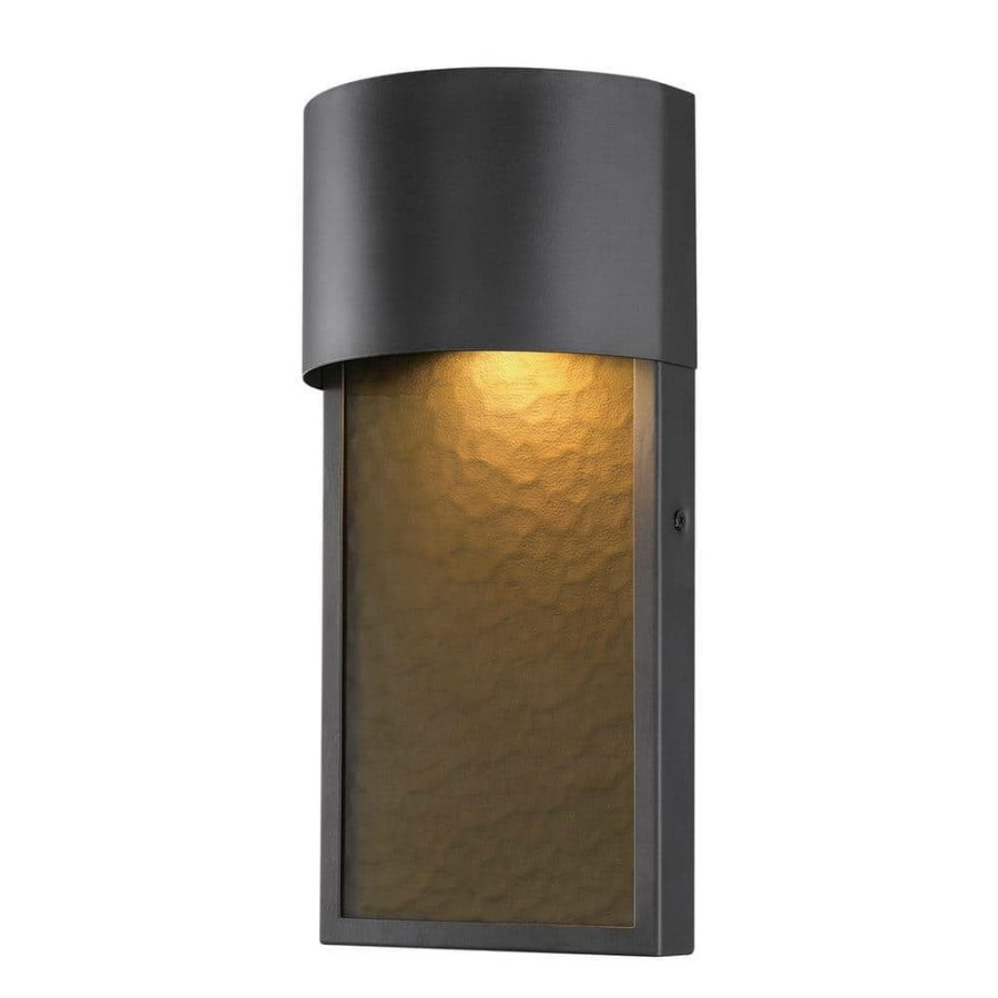 Outdoor Lighting * | Sutherland 1-Light Bronze Outdoor Integrated Led Wall Lantern Sconce By Globe Electric