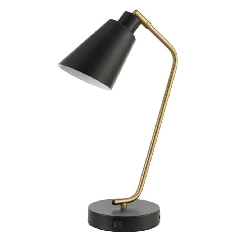 Lamps * | Belmont 17 In. Matte Black Desk Lamp By Globe Electric