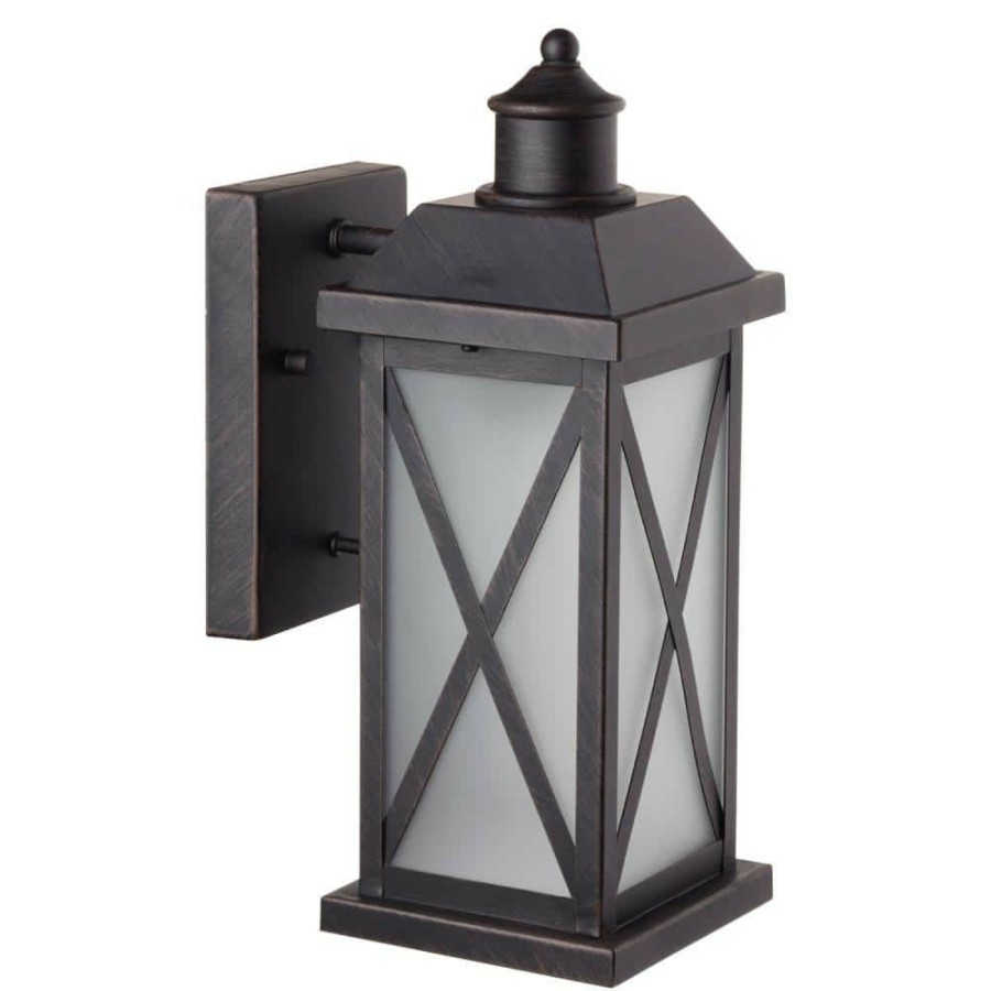 Outdoor Lighting * | Ridley 1-Light Bronze Outdoor Wall Lantern Sconce By Globe Electric