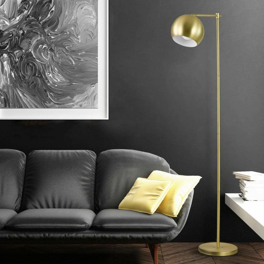 Lamps * | Molly 60 In. Gold Floor Lamp By Globe Electric