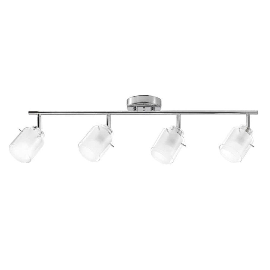 Track Lighting * | Sydney 2.4 Ft 4-Light Chrome Track Lighting Kit By Globe Electric