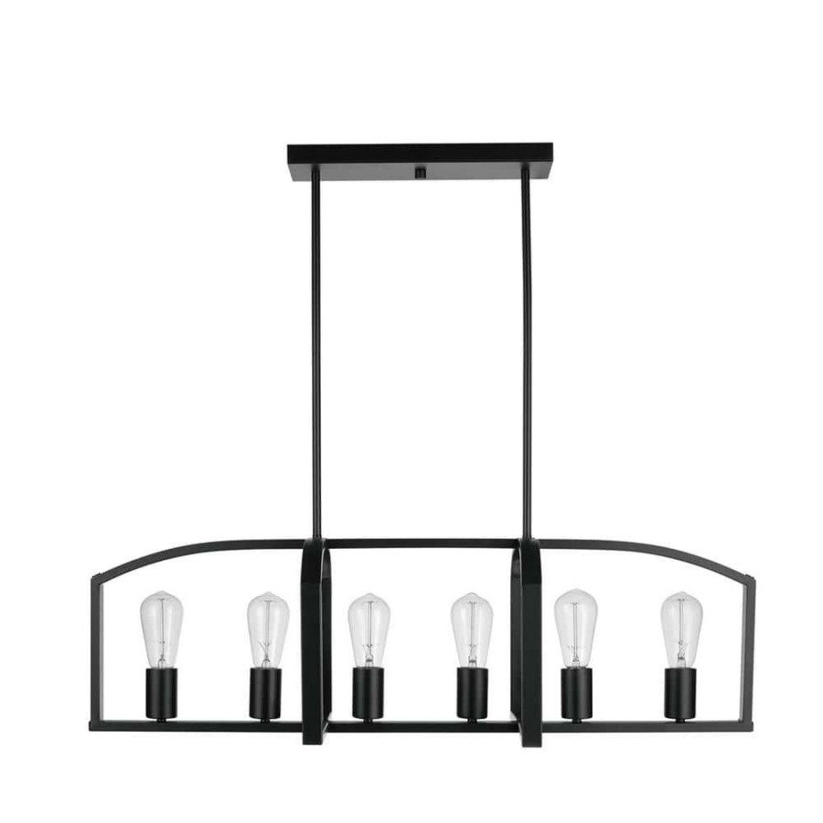 Chandeliers * | Marin 6-Light Dark Bronze Chandelier By Globe Electric