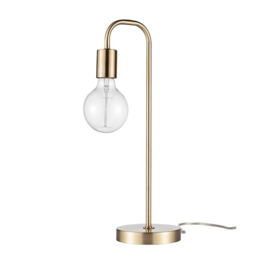 Lamps * | Holden 18 In. Matte Brass Table Lamp By Globe Electric