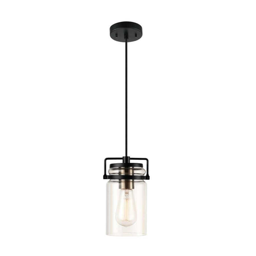 Chandeliers * | Oliver 1-Light Dark Bronze Plug-In Or Hardwire Pendant Lighting With 15 Ft. Cord By Globe Electric