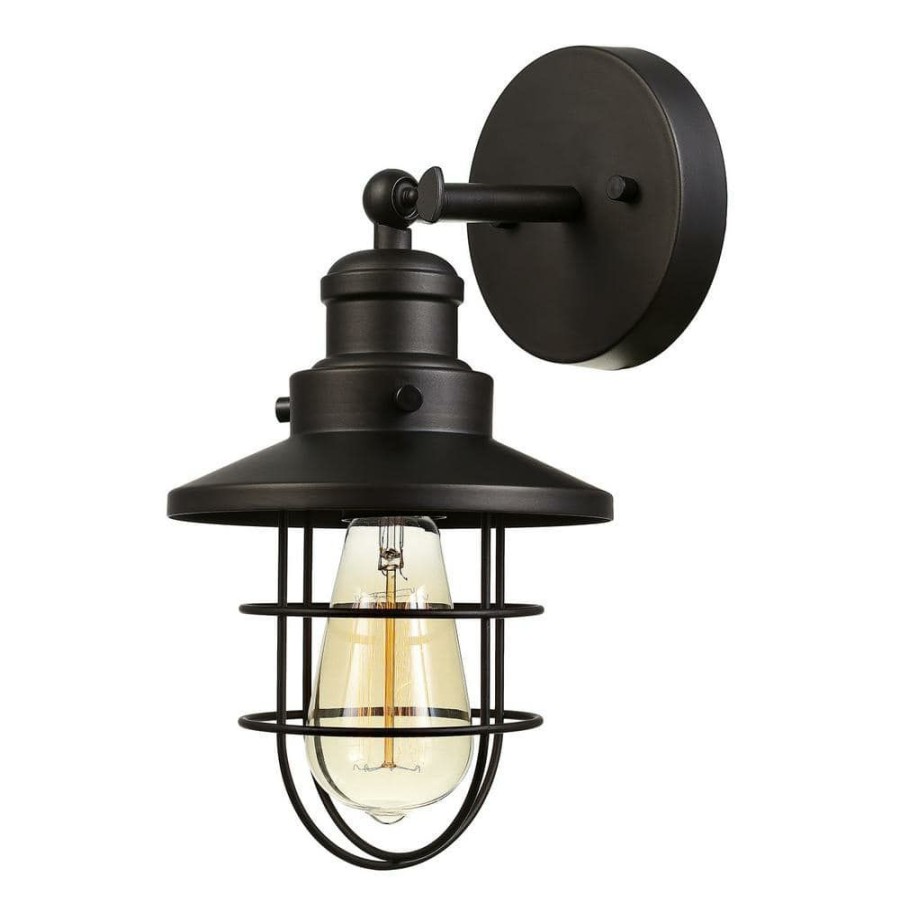 Wall Sconces * | Beaufort 1-Light Oil Rubbed Bronze Sconce By Globe Electric