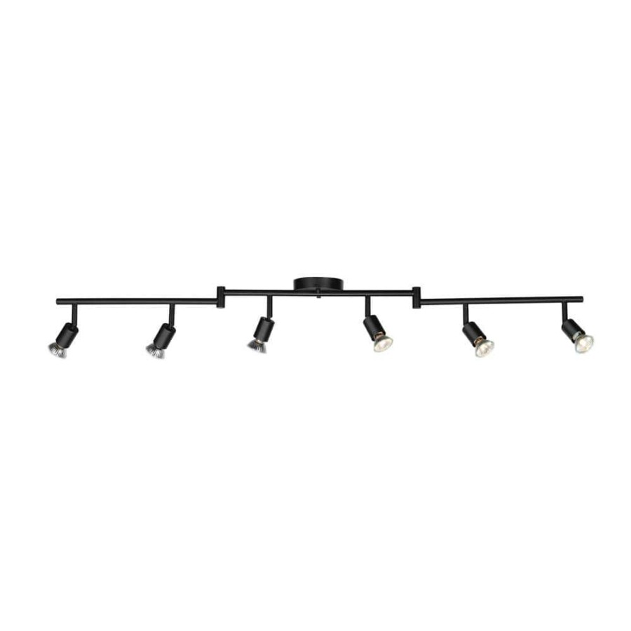 Track Lighting * | Payton 3.9 Ft. 6-Light Black Track Lighting Kit By Globe Electric