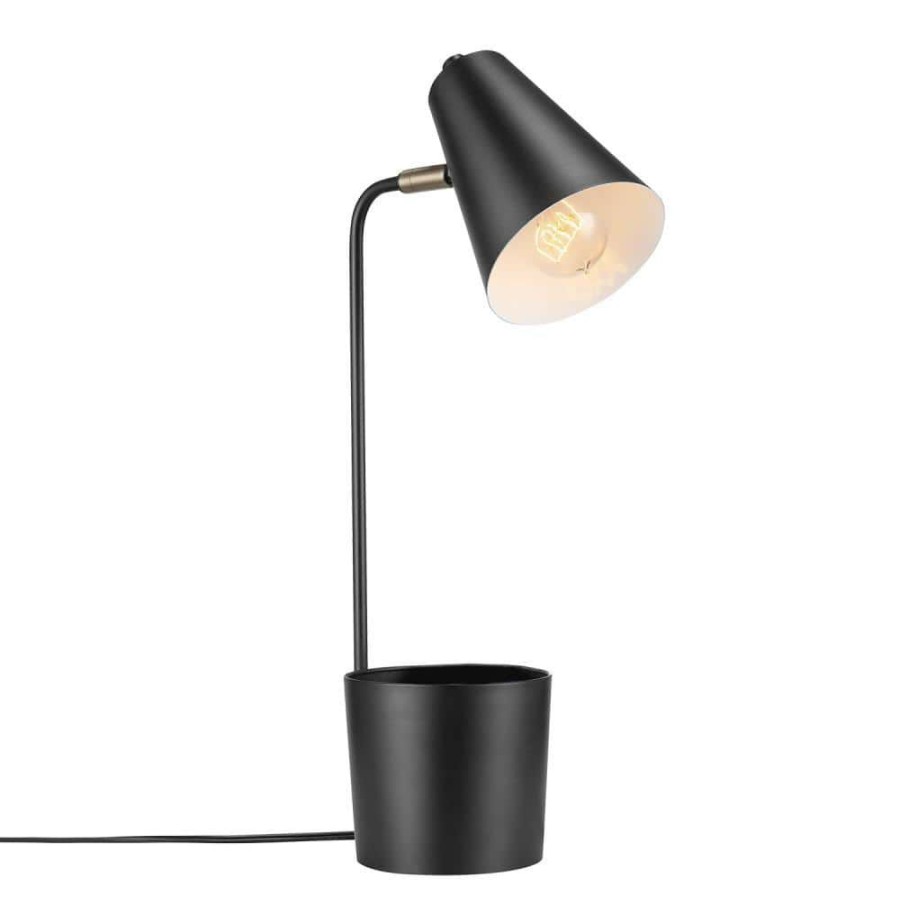 Lamps * | Taylor 18 In. Matte Black Desk Lamp With Organizer By Globe Electric