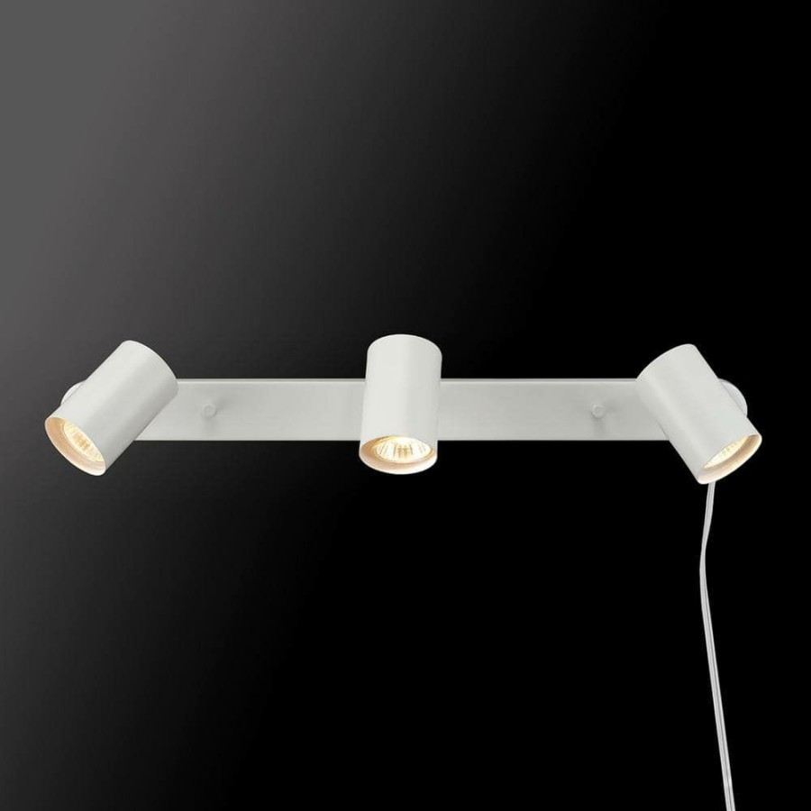 Track Lighting * | Dale 1.85 Ft. 3-Light Matte White Plug-In Linear Track Lighting Kit By Globe Electric